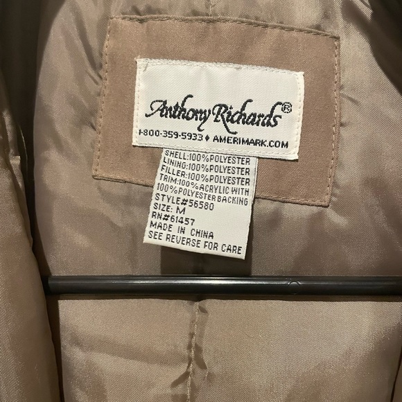 Anthony Richards Removable Hooded Heavy Coat Size Medium - Picture 4 of 4